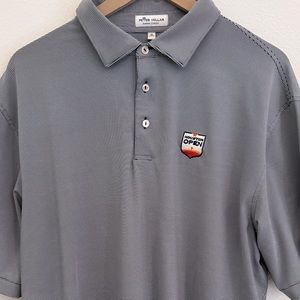 Men’s XL, Peter Millar golf polo with Houston open logo.